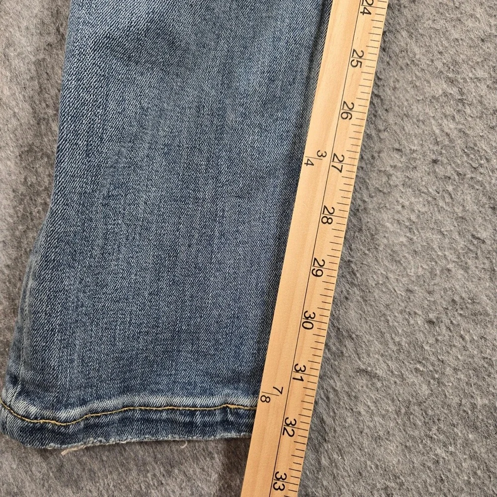 Topman Stretch Skinny Jeans Mens 34x32 (tag 36x34) Blue Distressed Stretch Denim